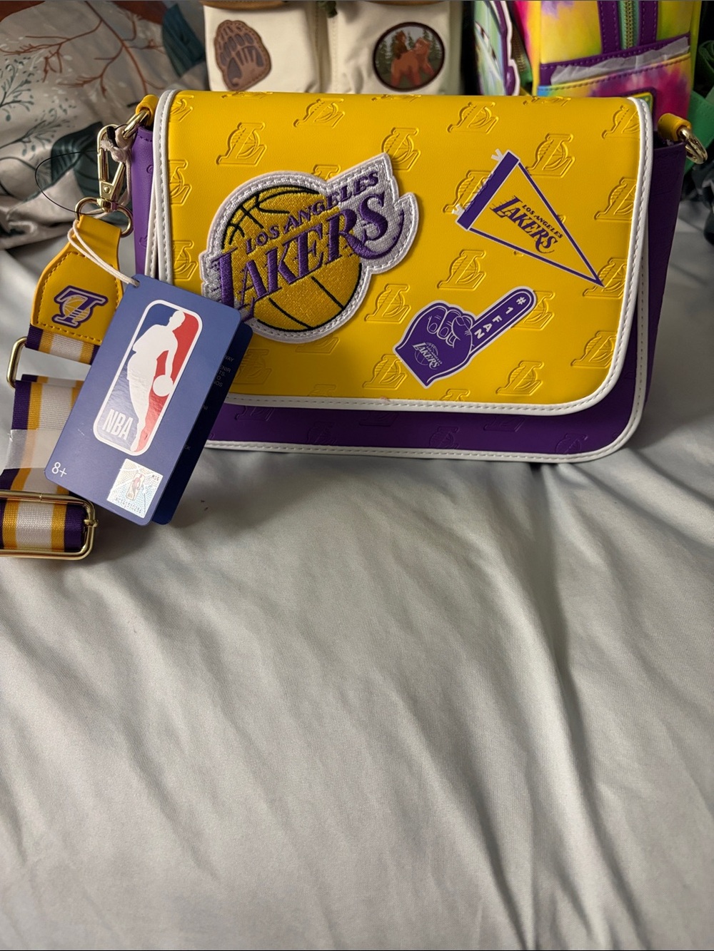 NBA Los Angeles Lakers Yellow & Purple Crossbody Bag